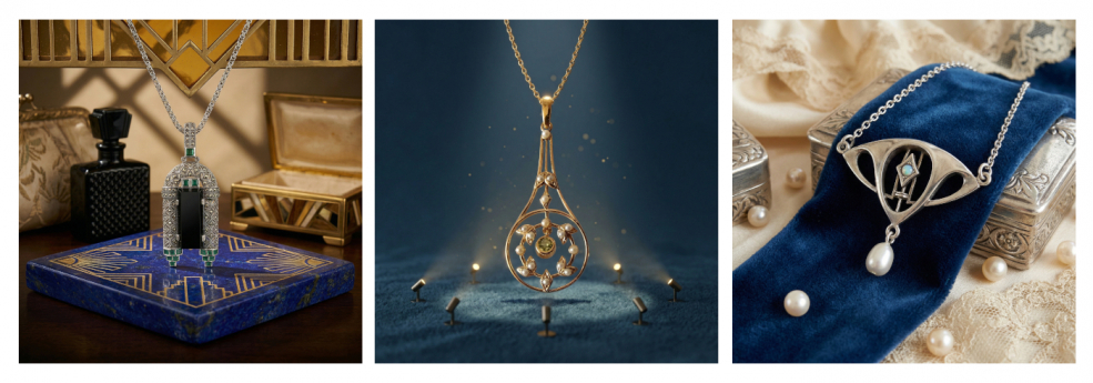 Jugendstil- und Art Deco- Schmuck