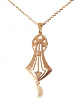Jugendstil Kette mit Opalen und Perle