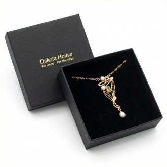 Jugendstil Halskette mit Peridot
