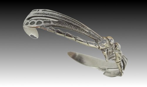 Jugendstil Armspange 925 Silber Libelle