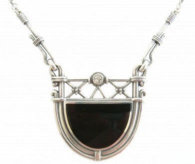 Erlesenes Art Deco Collier in 925 Silber
