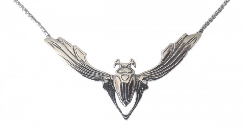 Halskette 925 Silber Jugendstil Maik�fer