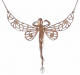 Antik Halskette Kette Collier Schmetterling mit Opalen und Perle