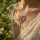 Florales Jugendstil Collier Halskette Kette
