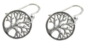 Ohrringe Lebensbaum 925 Silber in h�bscher Geschenkbox