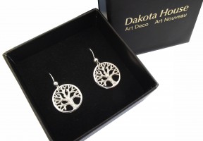 Ohrringe Lebensbaum 925 Silber in h�bscher Geschenkbox