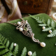 Jugendstil Halskette mit Peridot