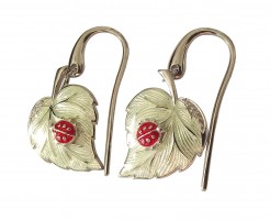 Ohrringe 925 Silber Saphire Gl�cksbringer Amulett