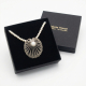 Halskette Brosche Anh�nger 925 Silber mit Perlen und Markasiten an Perlenkette