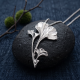 Halskette Jugendstil 925 Silber Ginkgo