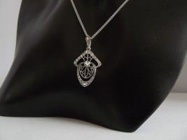 Jugendstil Halskette Collier Kette 925 Silber