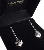 Jugendstil Ohrringe mit Opal