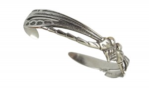 Jugendstil Armspange 925 Silber Libelle