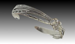 Jugendstil Armspange 925 Silber Libelle