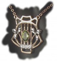 Halskette 925 Silber rose teilvergoldet Peridot Heritage Collection