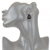 Damen Ohrringe Onyx 925 Silber im Stil der Zwanziger Jahre