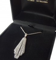Halskette 925 Silber mit Markasiten im Art Deco Stil