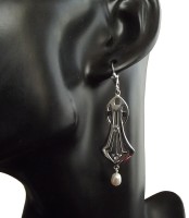 Jugendstil Ohrringe mit Aquamarinen und Perlen
