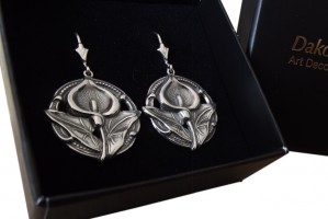 Ohrringe Jugendstil 925 Silber Calla