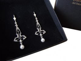 Ohrringe 925 Silber Perlenabhängung