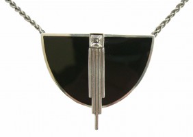 Stilvolles Art Deco Collier 925 Silber